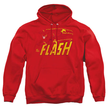 Dc Flash Flash Speed Distressed Mens Hoodie Red