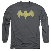 Load image into Gallery viewer, Dc Batgirl Logo Distressed Mens Long Sleeve Shirt Charcoal Officially Licensed

