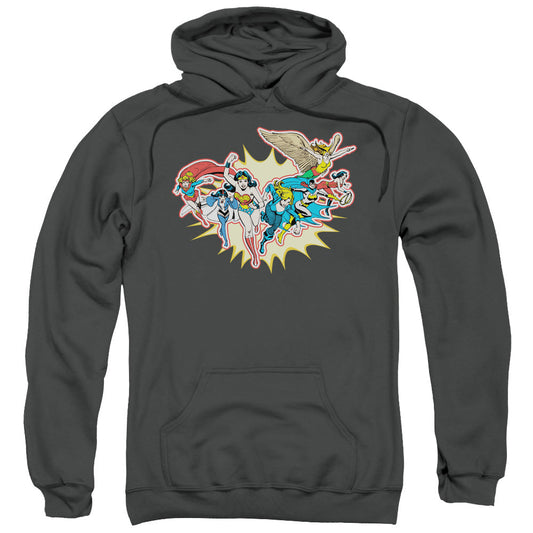 DC Comics Please Get Me Mens Hoodie Charcoal