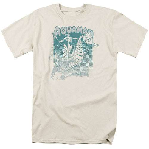 DC Comics Catch a Wave Mens T Shirt Cream