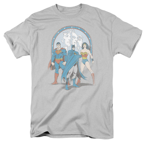 Dc Trinity Mens T Shirt Silver