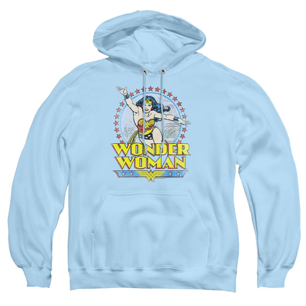 Dc Wonder Woman Star Of Paradise Island Mens Hoodie Light Blue