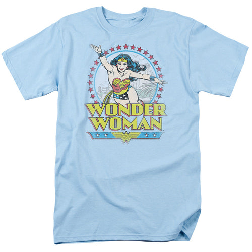 DC Comics Star of Paradise Island Mens T Shirt Light Blue
