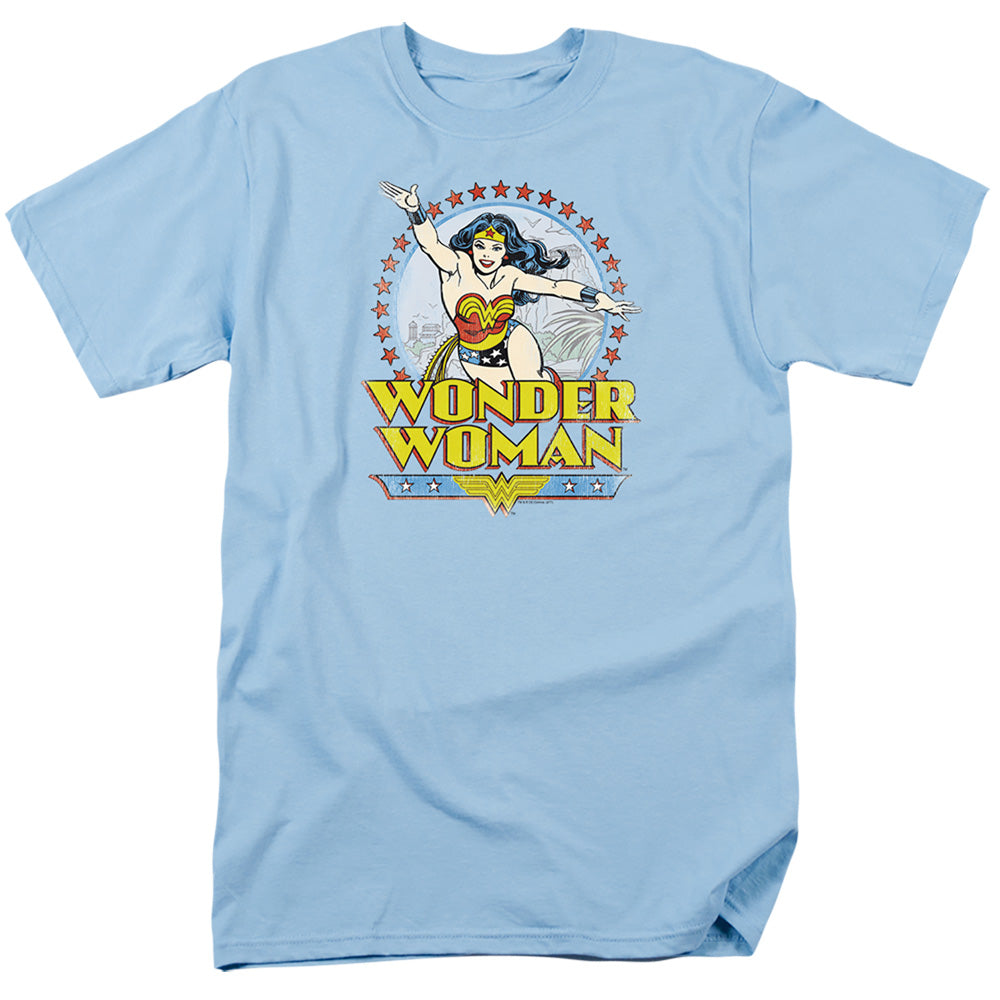 Dc Wonder Woman Star Of Paradise Island Mens T Shirt Light Blue