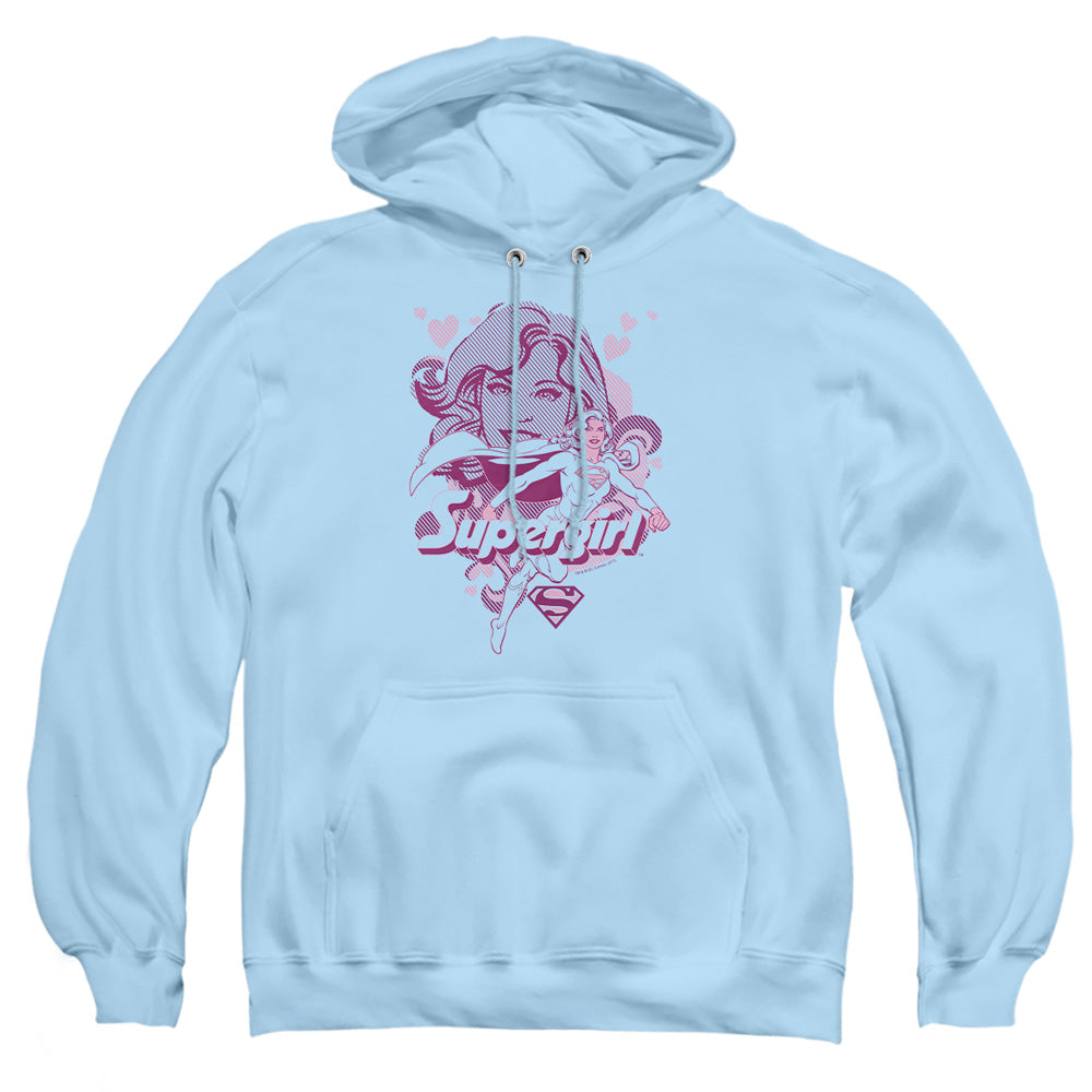 Dc Supergirl Mens Hoodie Light Blue