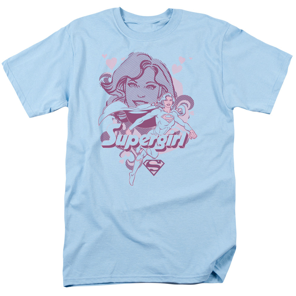 Dc Supergirl Mens T Shirt Light Blue
