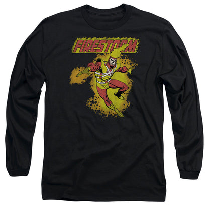 Dc Firestorm Mens Long Sleeve Shirt Black Officially Licensed