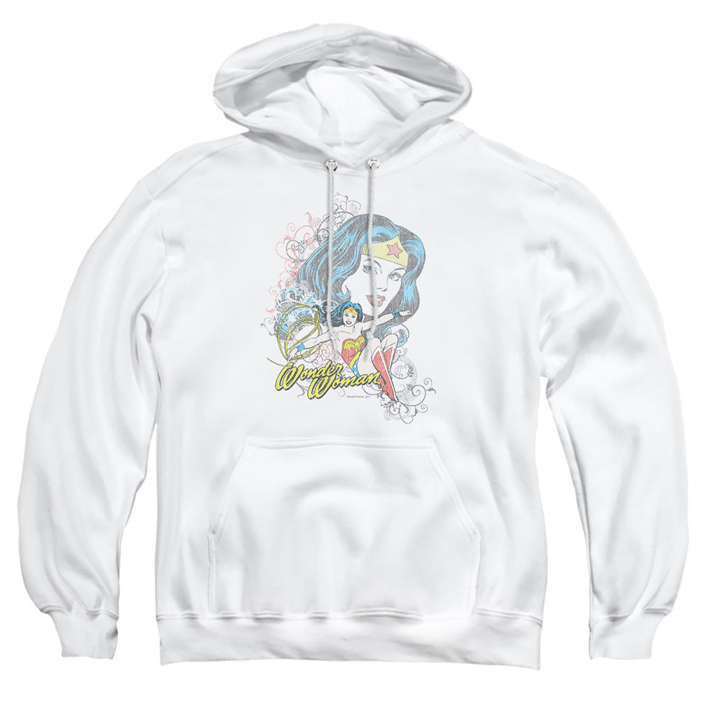 Dc Wonder Scroll Mens Hoodie White