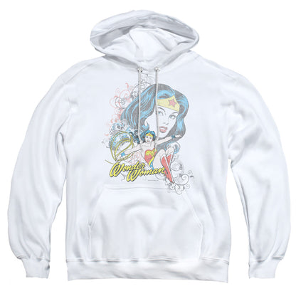 Dc Wonder Scroll Mens Hoodie White