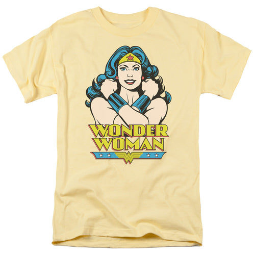 DC Comics Wonder at Large Mens T Shirt Yellow