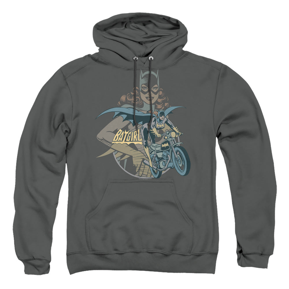 Dc Batgirl Biker Mens Hoodie Charcoal