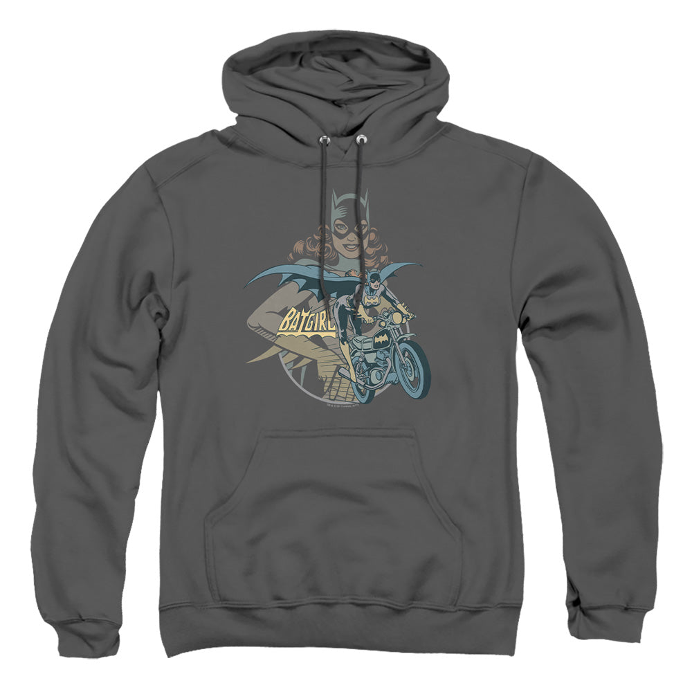 Dc Batgirl Biker Mens Hoodie Charcoal