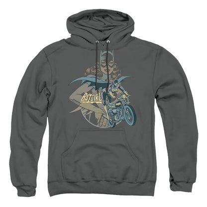 Dc Batgirl Biker Mens Hoodie Charcoal