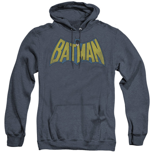 DC Comics Classic Batman Logo Heather Mens Hoodie Navy Blue
