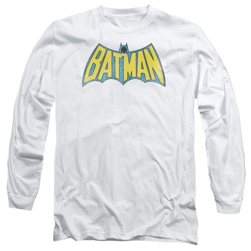 DC Comics Classic Batman Logo Mens Long Sleeve Shirt White