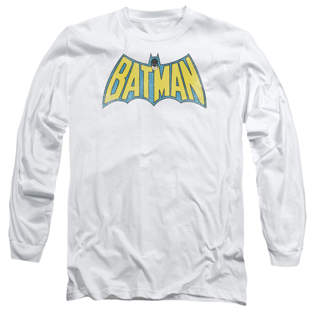 DC Comics Classic Batman Logo Mens Long Sleeve Shirt White