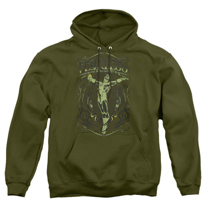 Dc Fearless Mens Hoodie Military Green