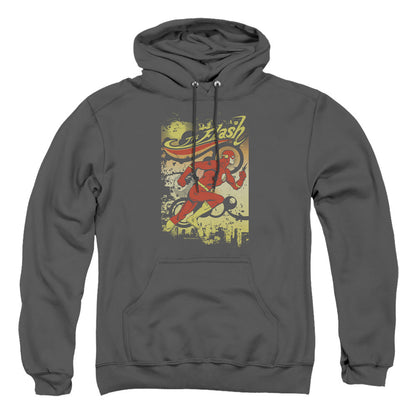 Dc Flash Just Passing Through Mens Hoodie Charcoal