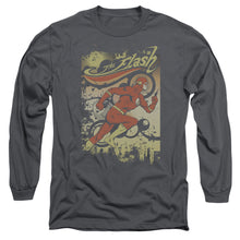 Load image into Gallery viewer, Dc Flash Just Passing Through Mens Long Sleeve Shirt Charcoal Officially Licensed
