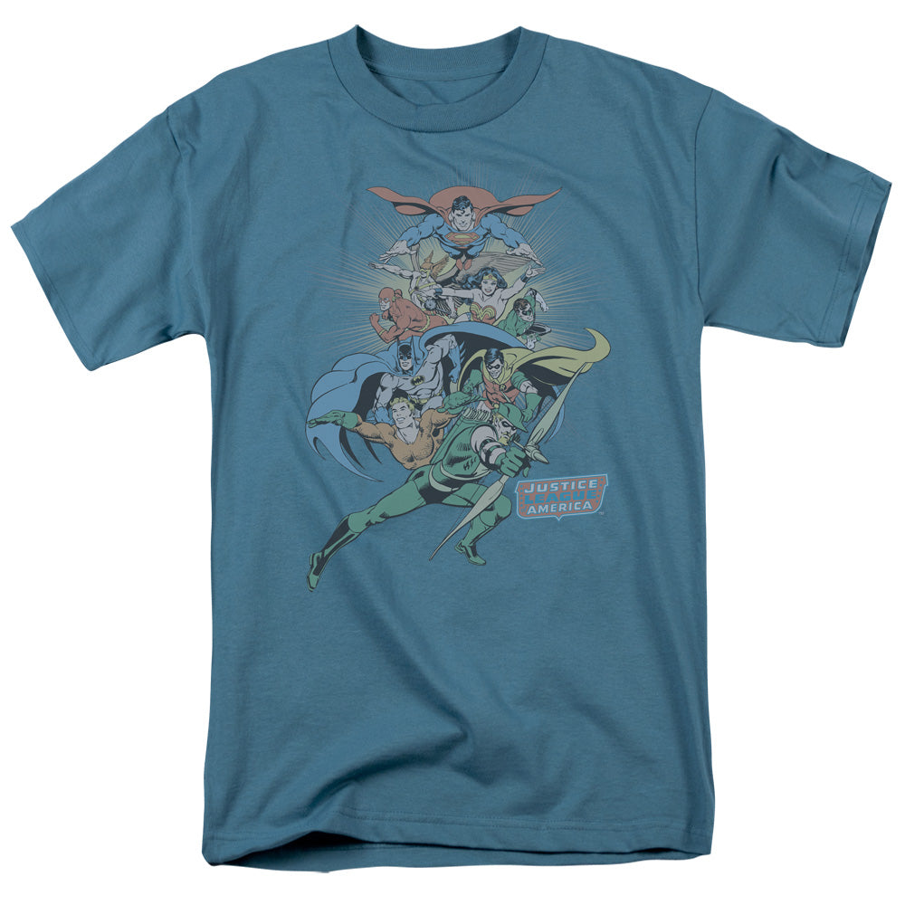 DC Comics in League Mens T Shirt Slate