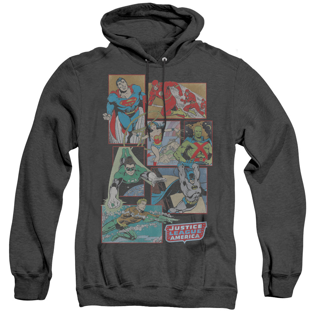Dc Justice League Boxes Heather Mens Hoodie Black