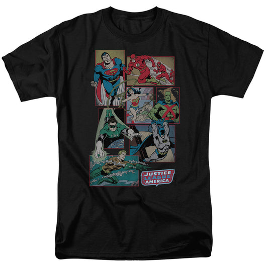 Dc Justice League Boxes Mens T Shirt Black