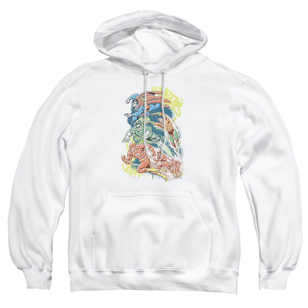 Dc Halftone League Mens Hoodie White