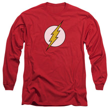 Load image into Gallery viewer, Dc Flash Flash Logo Mens Long Sleeve Shirt Red Officially Licensed
