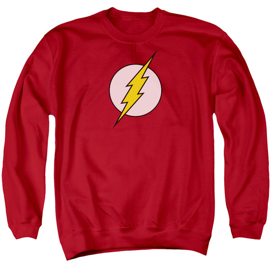 Dc Flash Flash Logo Mens Crewneck Sweatshirt Red Officially Licensed