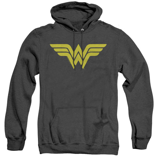 Dc Wonder Woman Logo Heather Mens Hoodie Black
