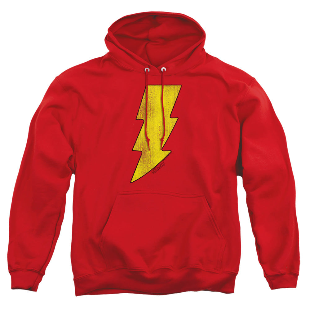 Dc Shazam Logo Distressed Mens Hoodie Red