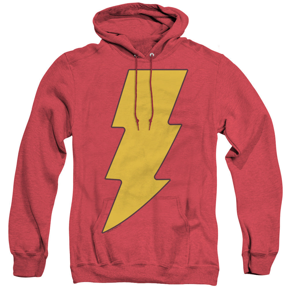 DC Comics Shazam Logo Heather Mens Hoodie Red