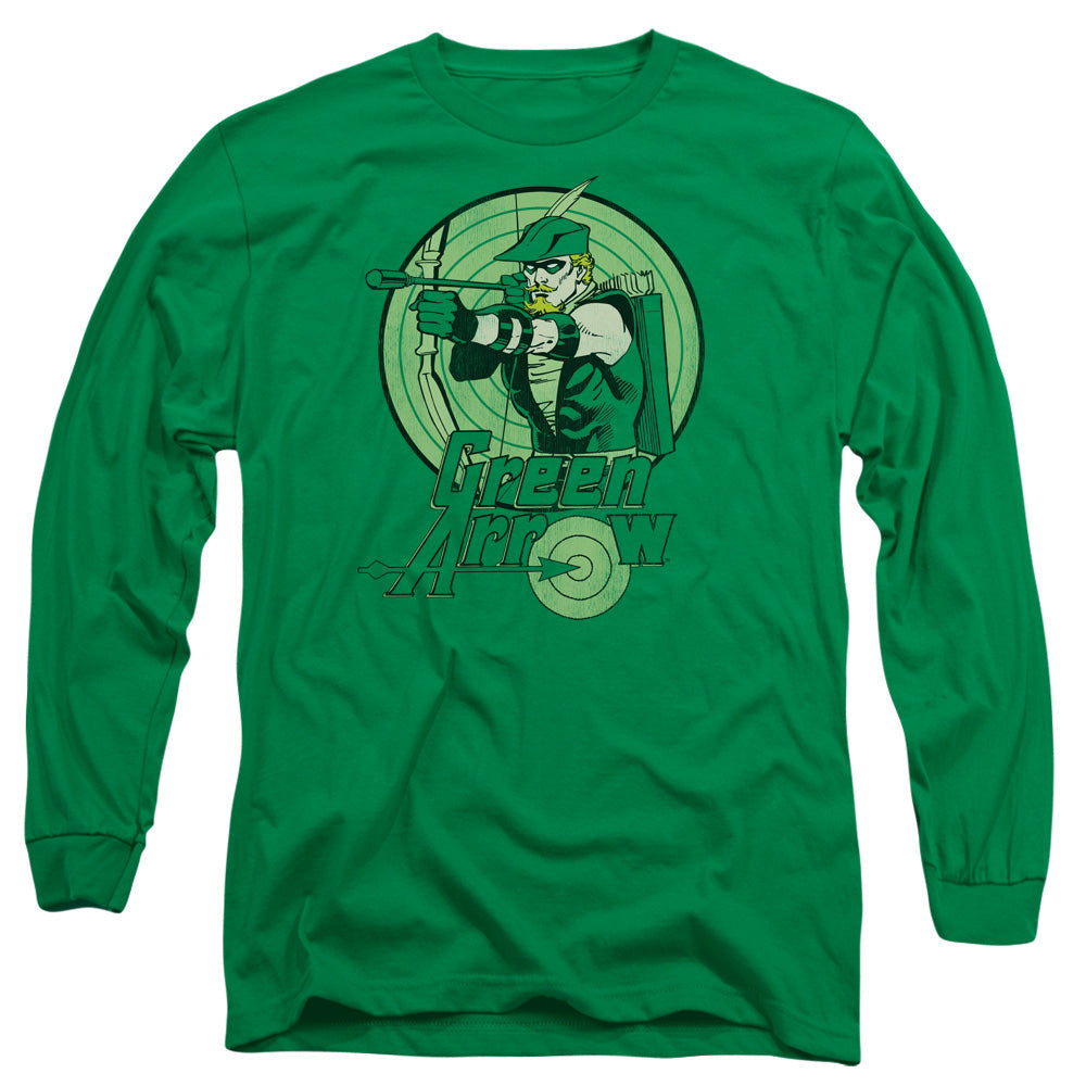 Dc Green Arrow Mens Long Sleeve Shirt Kelly Green Officially Licensed