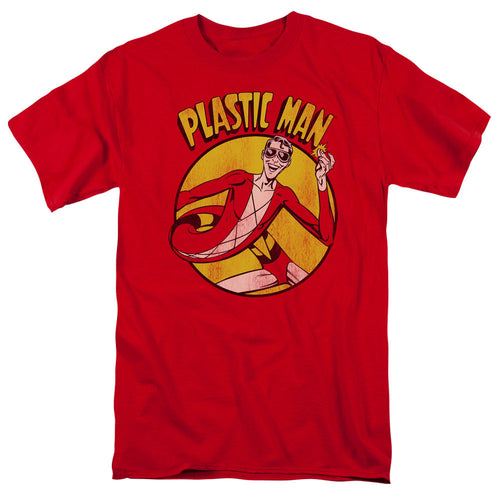 Dc Plastic Man Mens T Shirt Red