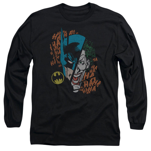 DC Comics Broken Visage Mens Long Sleeve Shirt Black