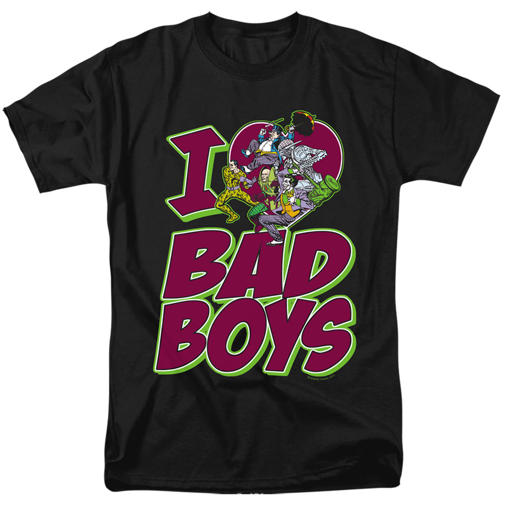 Dc I Heart Bad Boys Mens T Shirt Black