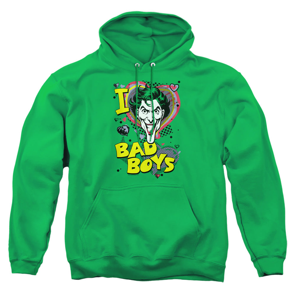 Dc I Heart Bad Boys 2 Mens Hoodie Kelly Green