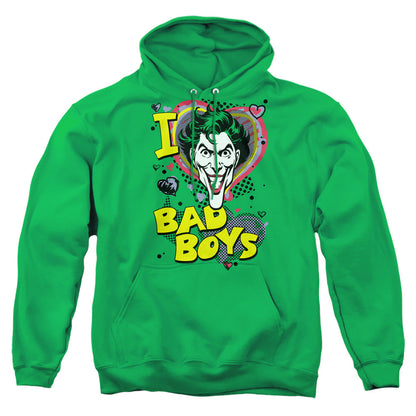 Dc I Heart Bad Boys 2 Mens Hoodie Kelly Green