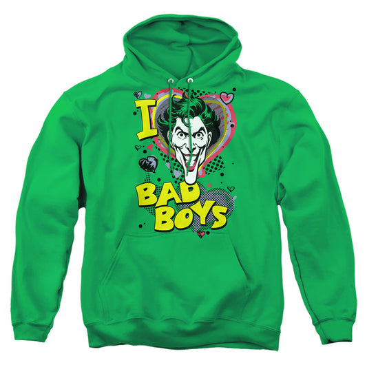 Dc I Heart Bad Boys 2 Mens Hoodie Kelly Green