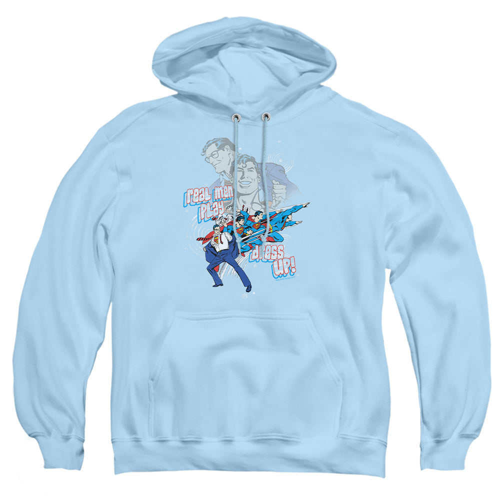 Dc Real Men Mens Hoodie Light Blue