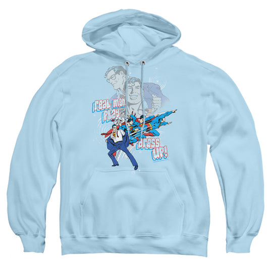 Dc Real Men Mens Hoodie Light Blue