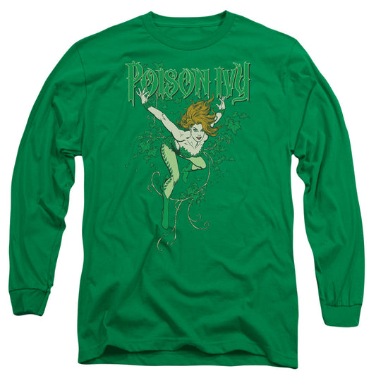Dc Poison Ivy Mens Long Sleeve Shirt Kelly Green Officially Licensed