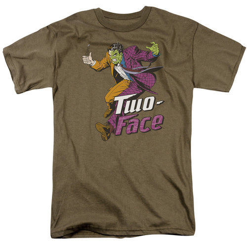 Dc Two Face Mens T Shirt Safari Green