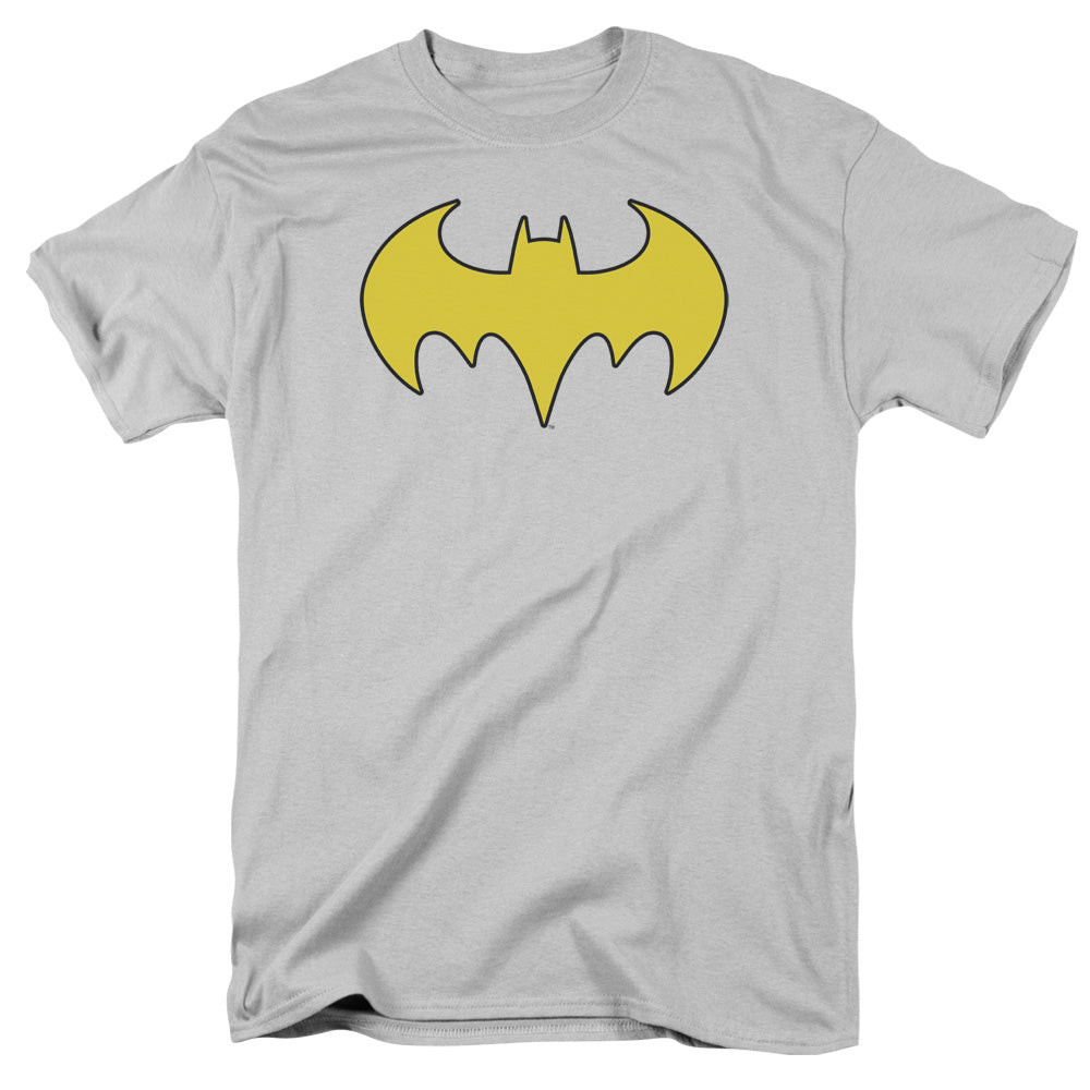 Dc Bat Girl Logo Mens T Shirt Silver