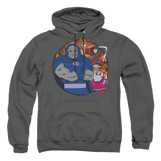 Dc Apokolips Represent Mens Hoodie Charcoal