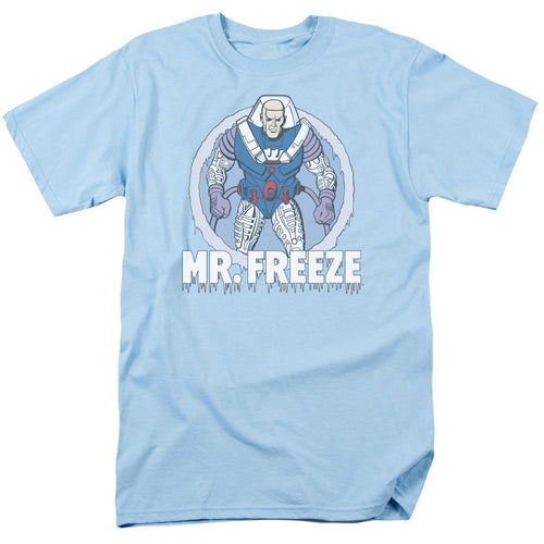 DC Comics Mr Freeze Mens T Shirt Light Blue