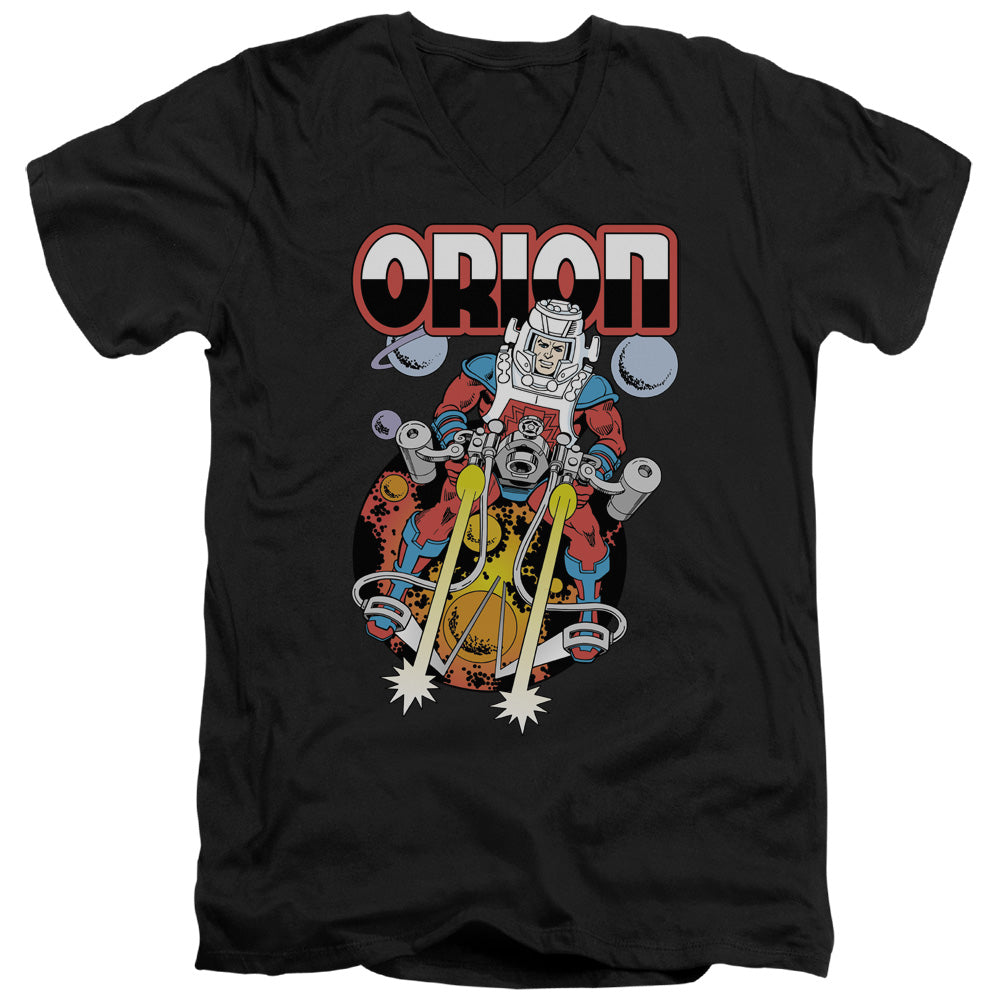 DC Comics Orion Mens Slim Fit V Neck T Shirt Black