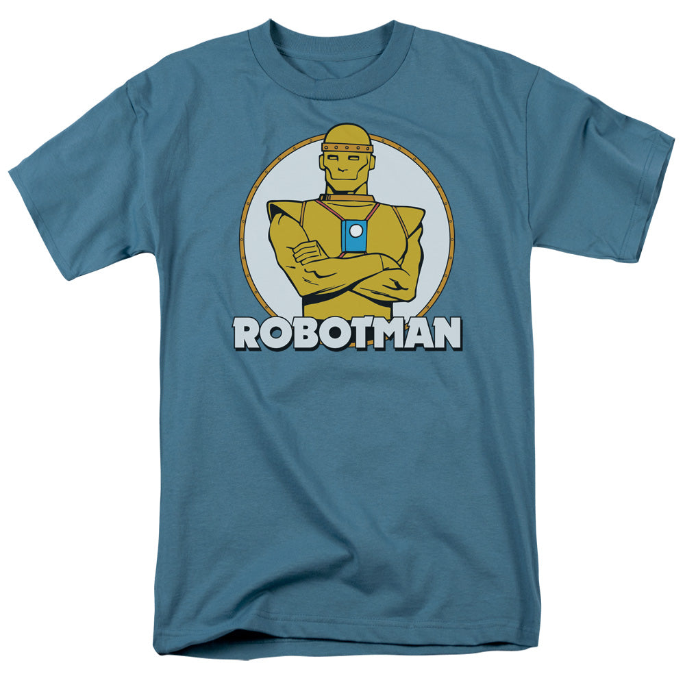 Dc Robotman Mens T Shirt Slate