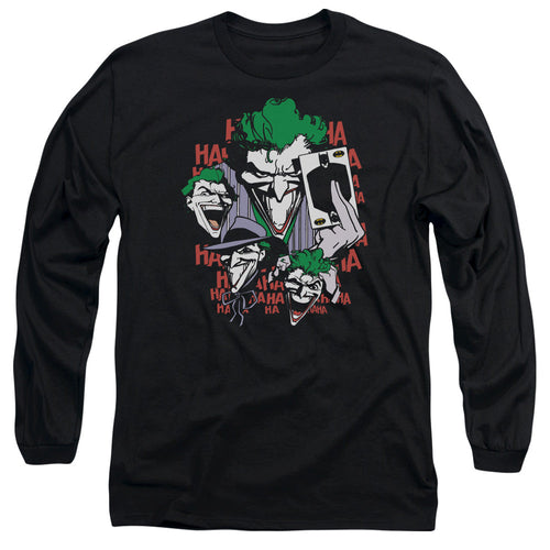 DC Comics Four of a Kind Mens Long Sleeve Shirt Black