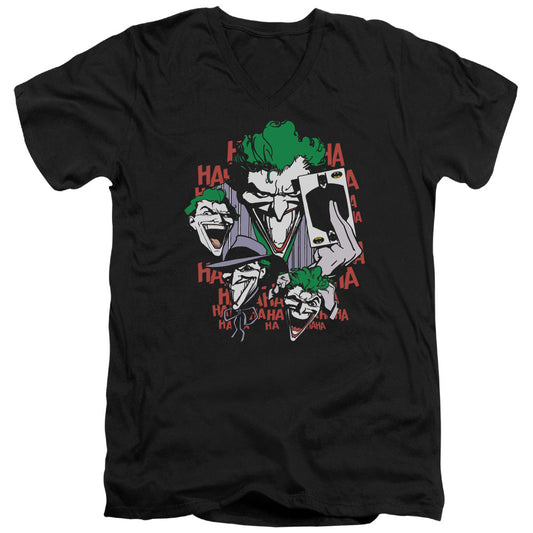 DC Comics Four of a Kind Mens Slim Fit V Neck T Shirt Black